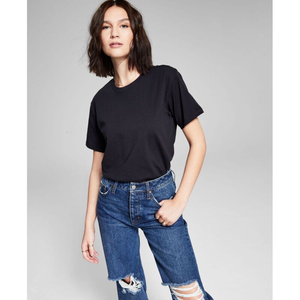 And Now This Now This Womens Cotton Boyfriend T-Shirt